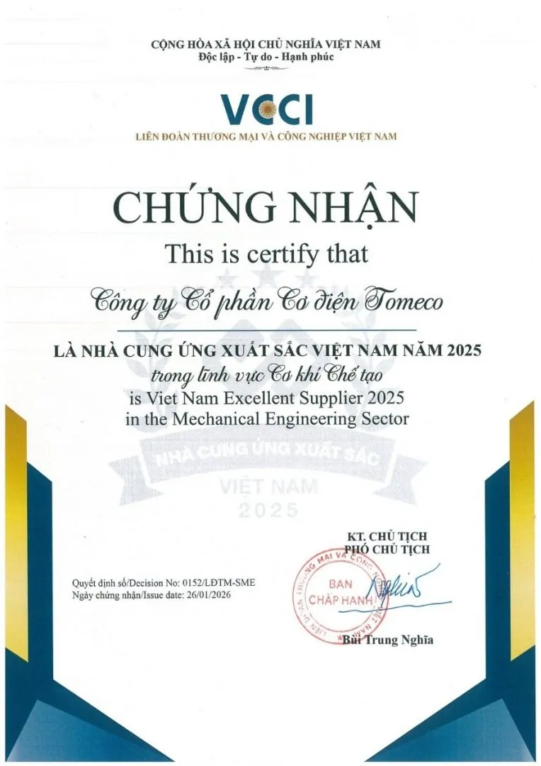 “Nhà cung ứng xuất sắc Việt Nam 2025” trong lĩnh vực Cơ khí Chế tạo