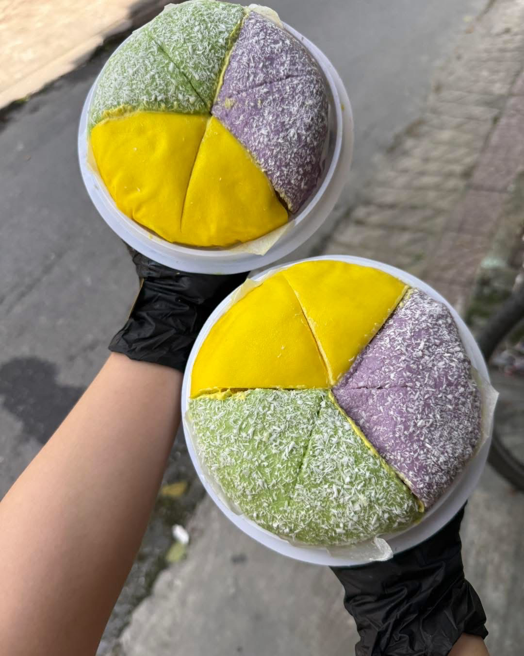 Bánh Crep Mix Truyền Thống , Phú Sĩ Lá Dứa , Phú Sĩ Khoai Môn