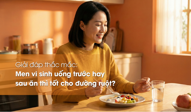 Giải đáp thắc mắc: Men vi sinh uống trước hay sau ăn thì tốt cho đường ruột?