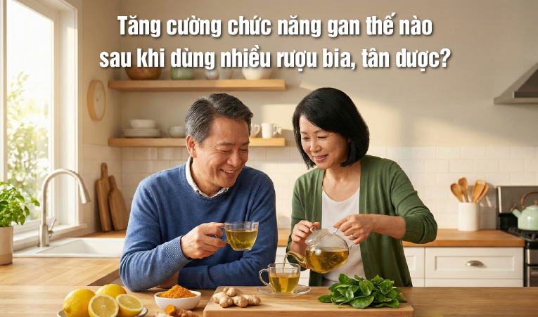 Tăng cường chức năng gan thế nào sau khi dùng nhiều rượu bia, tân dược?