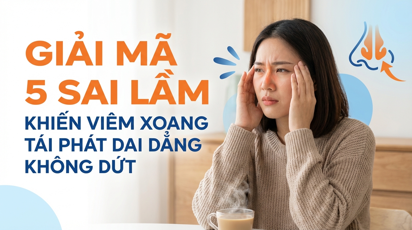 Giải mã 5 sai lầm khiến viêm xoang tái phát dai dẳng không dứt