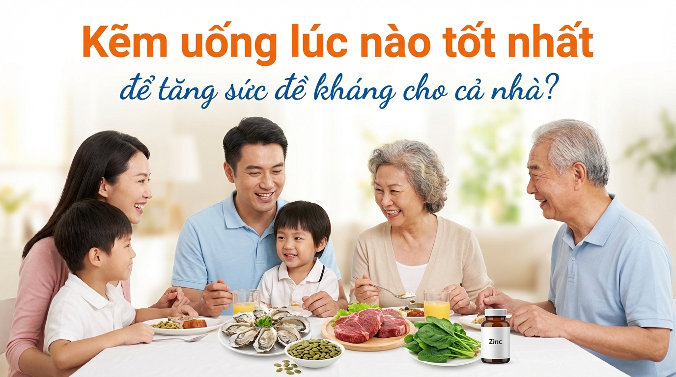 Kẽm uống lúc nào tốt nhất để tăng sức đề kháng cho cả nhà?