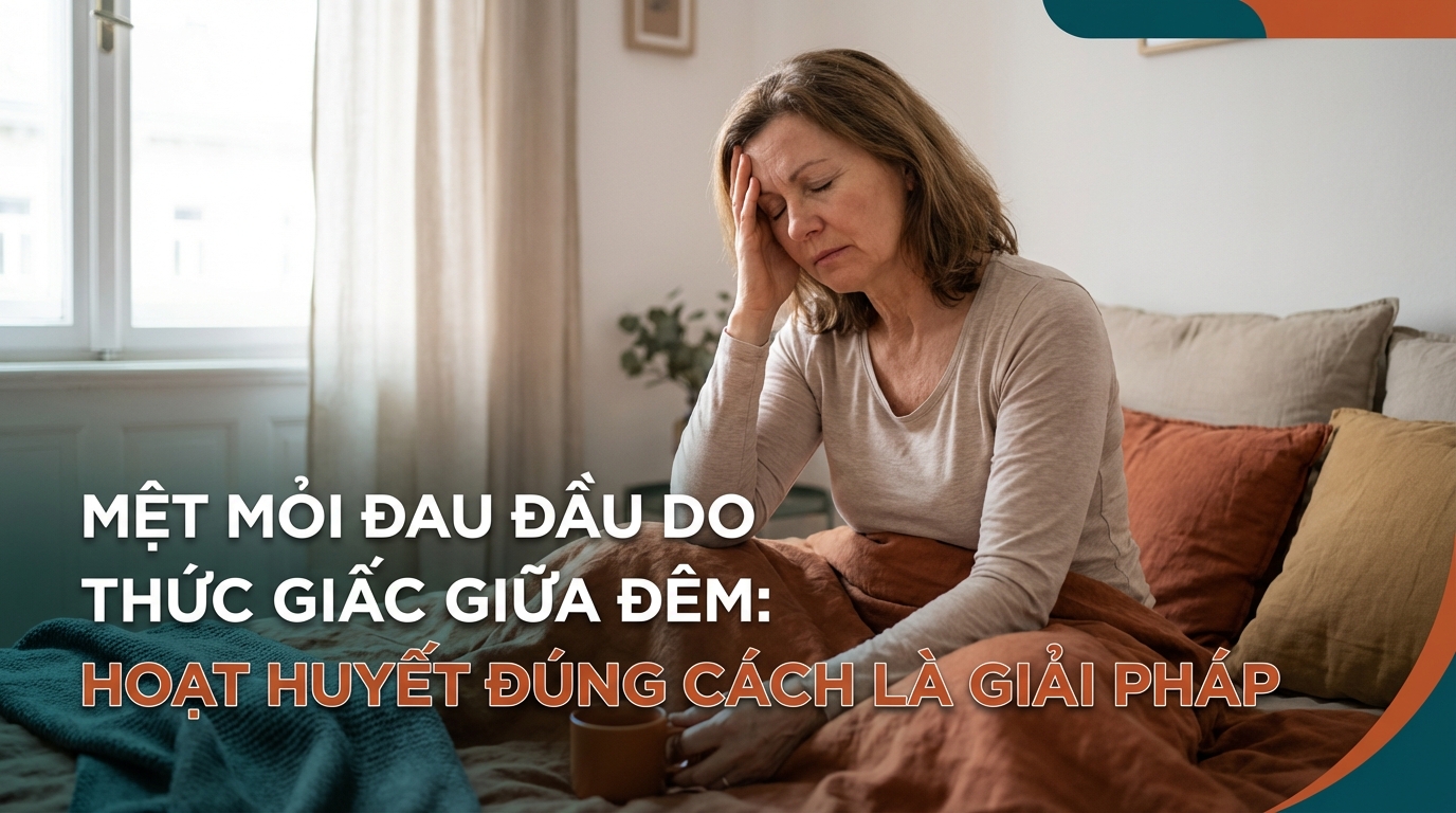 Mệt mỏi đau đầu do thức giấc giữa đêm: hoạt huyết đúng cách là giải pháp