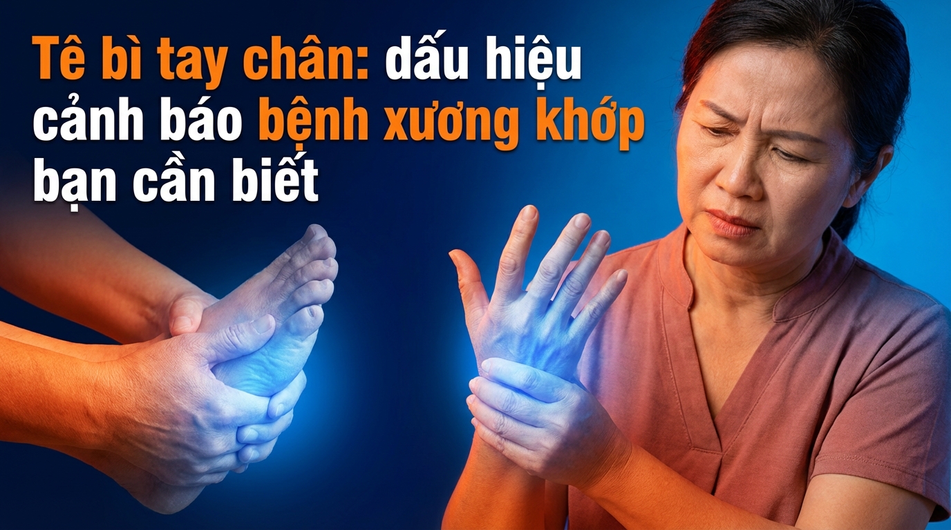 Tê bì tay chân: dấu hiệu cảnh báo bệnh xương khớp bạn cần biết