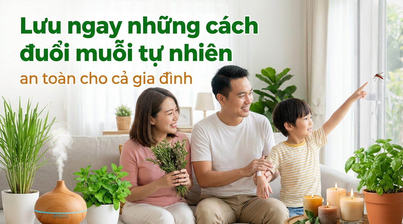 Lưu ngay những cách đuổi muỗi tự nhiên an toàn cho cả gia đình