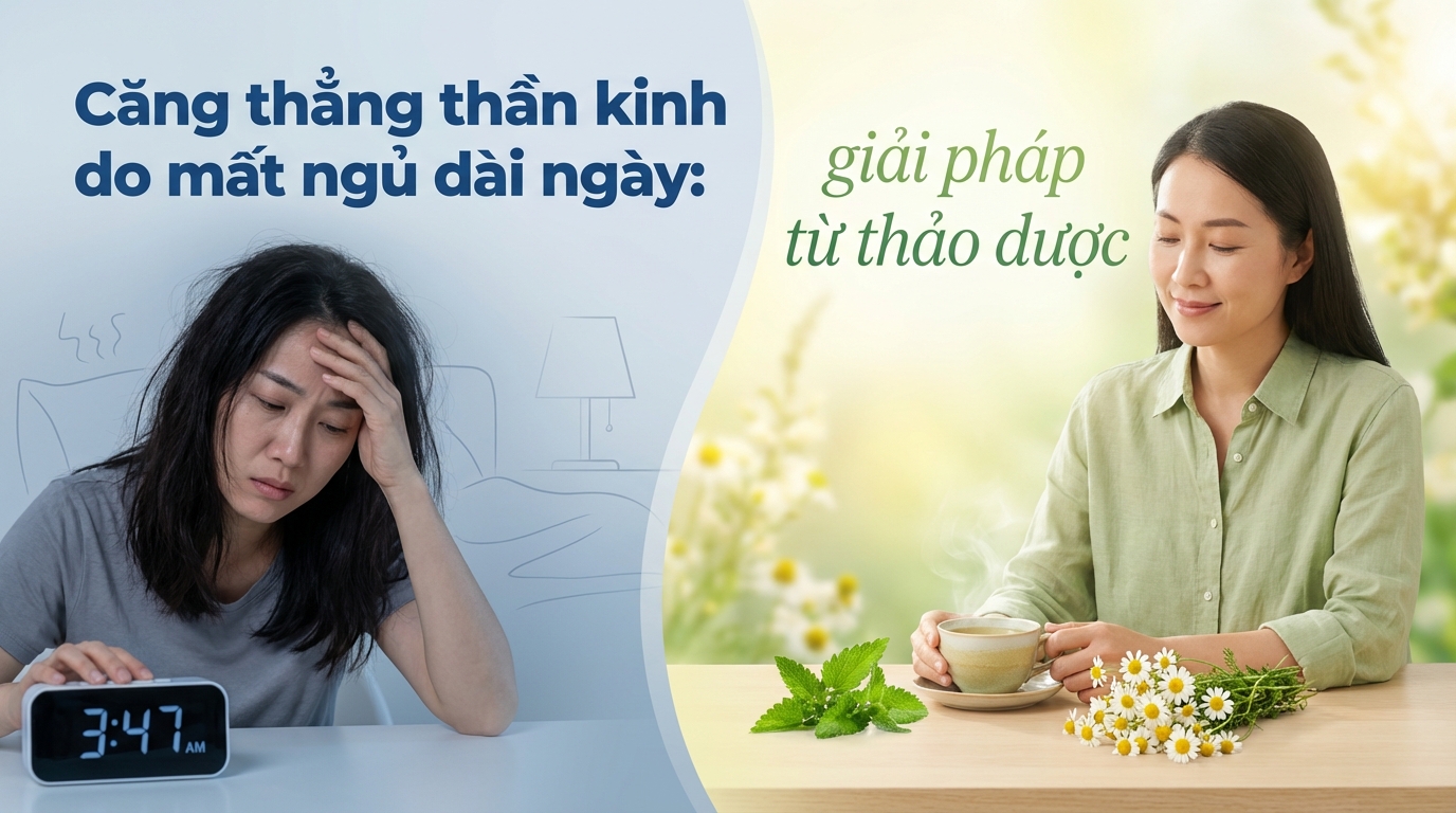 Căng thẳng thần kinh do mất ngủ dài ngày: giải pháp từ thảo dược