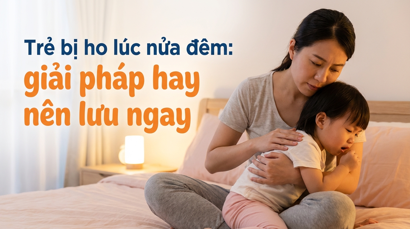 Trẻ bị ho lúc nửa đêm: giải pháp hay nên lưu ngay