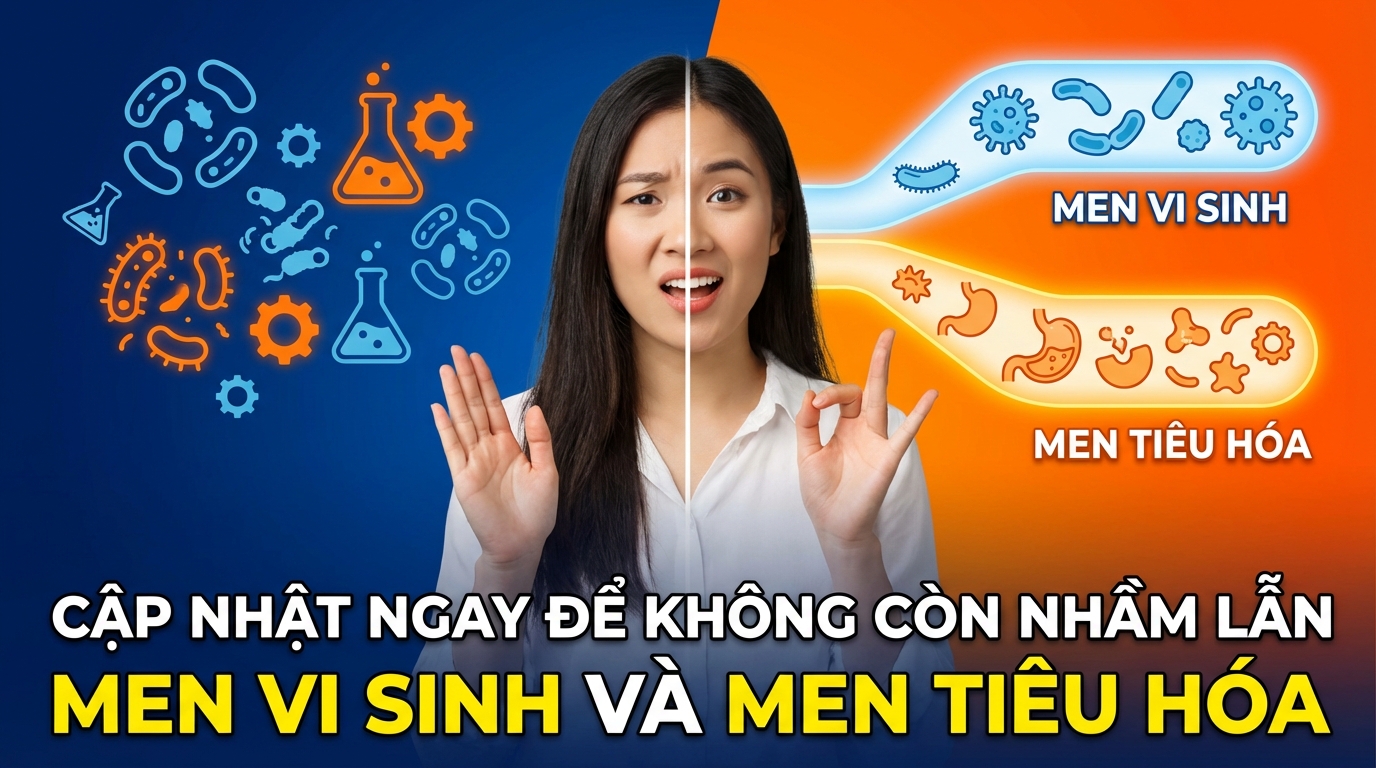 Cập nhật ngay để không còn nhầm lẫn men vi sinh và men tiêu hóa