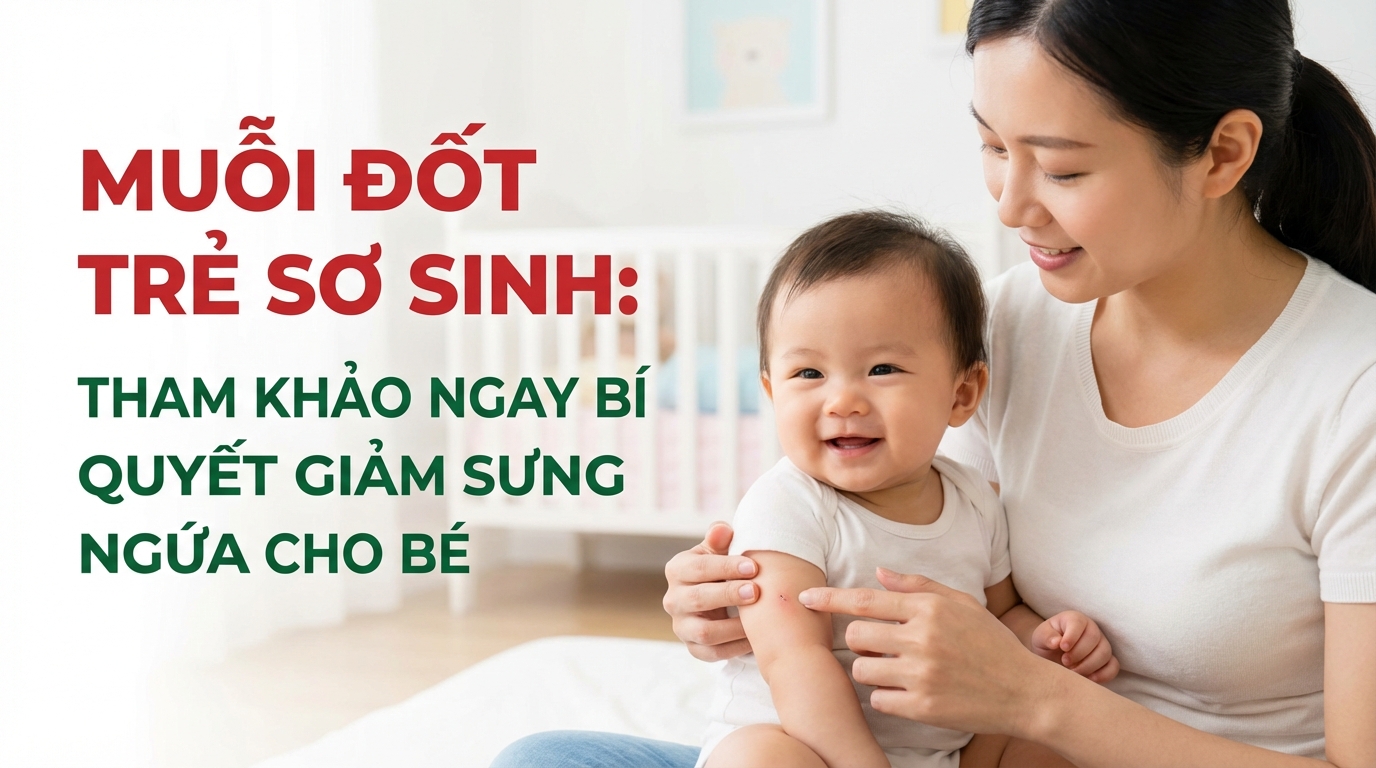 Muỗi đốt trẻ sơ sinh: tham khảo ngay bí quyết giảm sưng ngứa cho bé