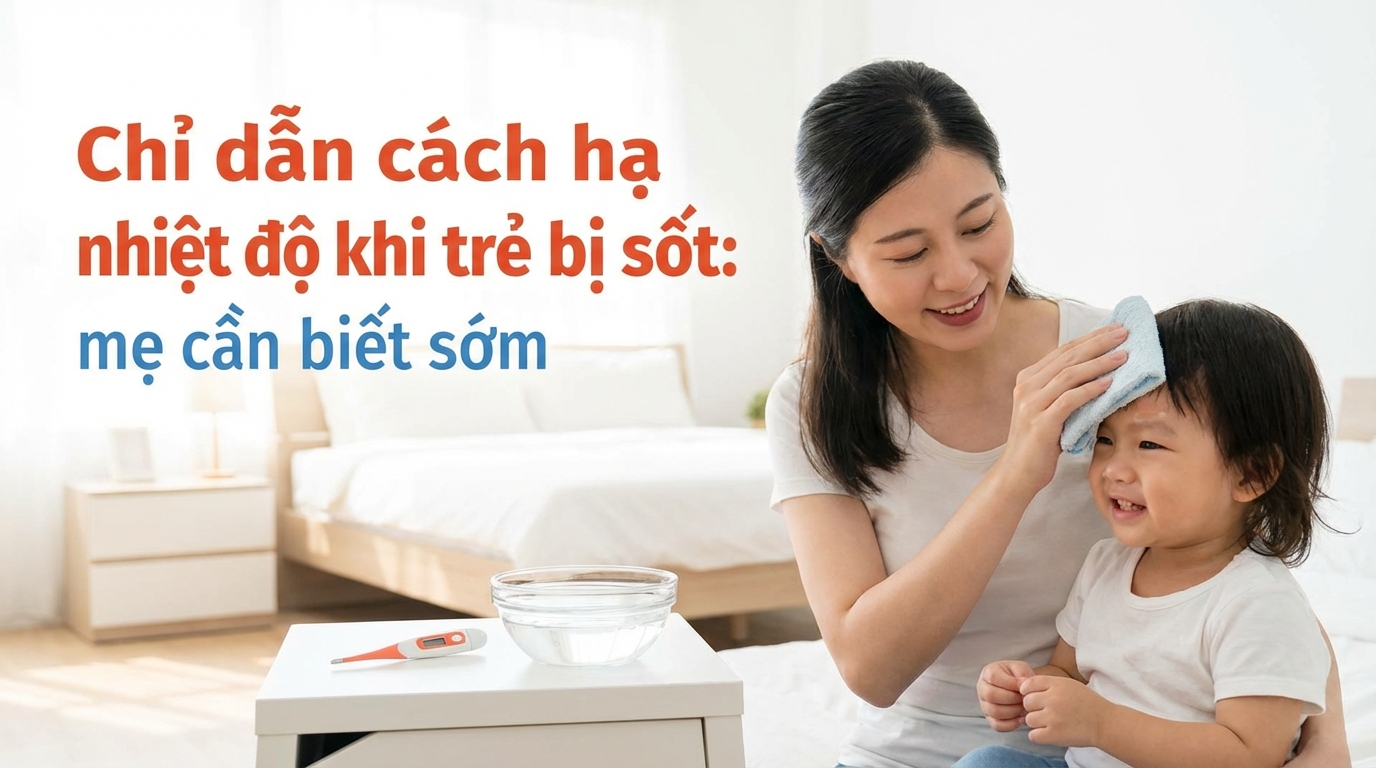Chỉ dẫn cách hạ nhiệt độ khi trẻ bị sốt: mẹ cần biết sớm