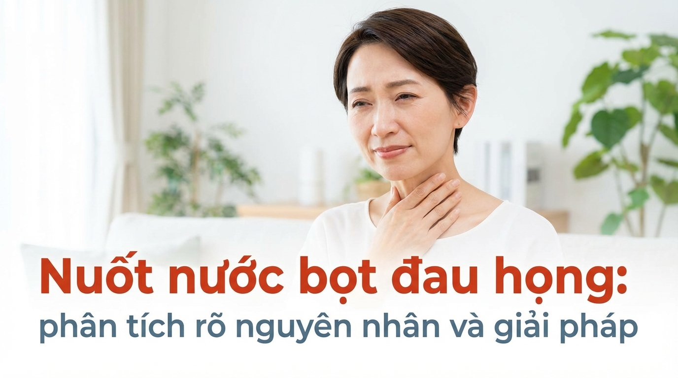 Nuốt nước bọt đau họng: phân tích rõ nguyên nhân và giải pháp