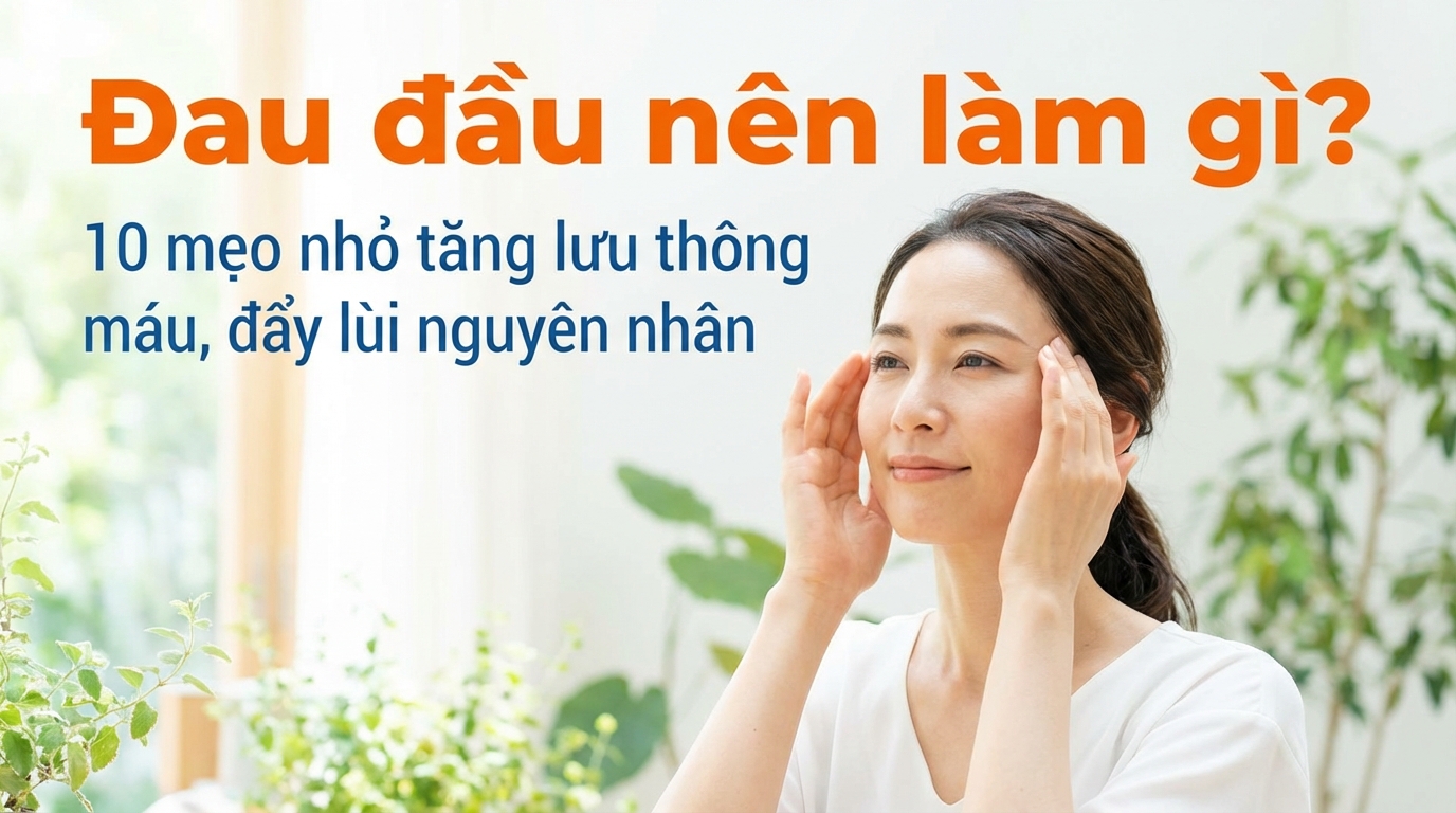 Đau đầu nên làm gì? 10 mẹo nhỏ tăng lưu thông máu, đẩy lùi nguyên nhân