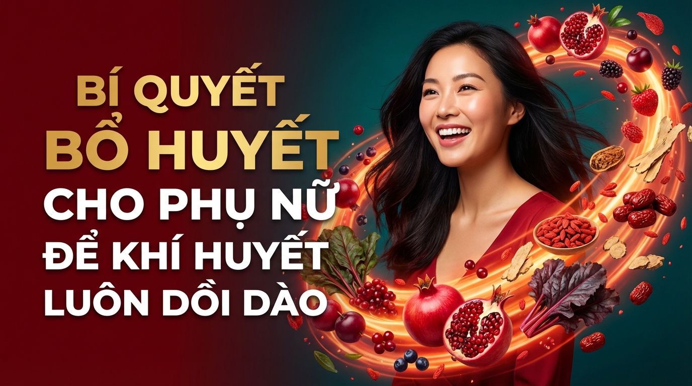 Bí quyết bổ huyết cho phụ nữ để khí huyết luôn dồi dào