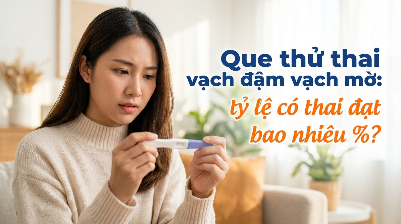 Que thử thai vạch đậm vạch mờ: tỷ lệ có thai đạt bao nhiêu %?