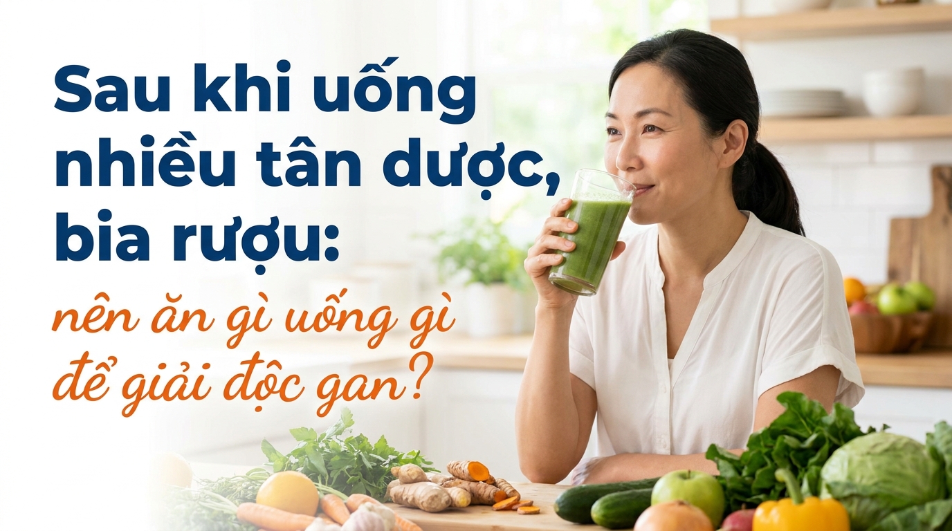 Sau khi uống nhiều tân dược, bia rượu: nên ăn gì uống gì để giải độc gan?