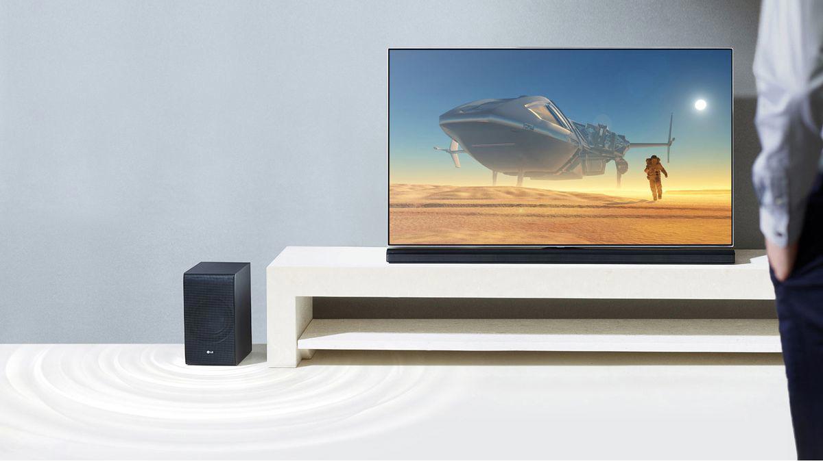 loa soundbar lg sj8 thiet ke gon nhe