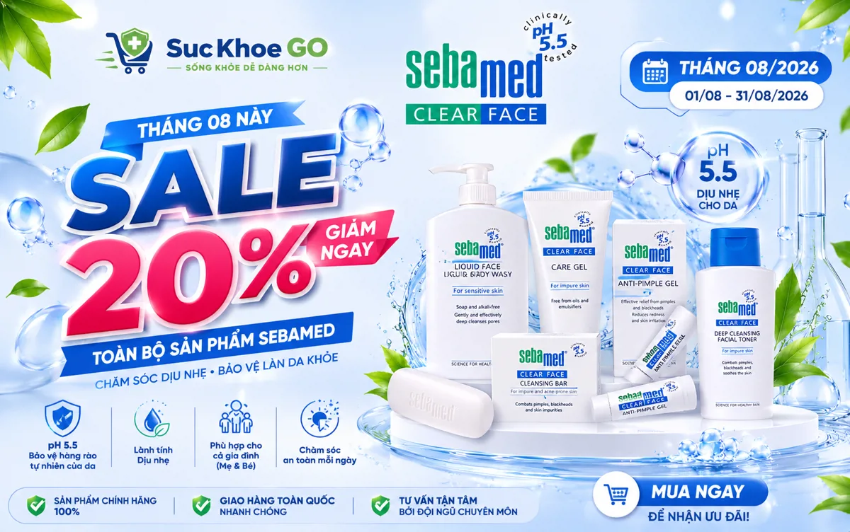 Tháng 8 chăm da tiết kiệm cùng Sebamed – Giảm trực tiếp 20% toàn bộ sản phẩm