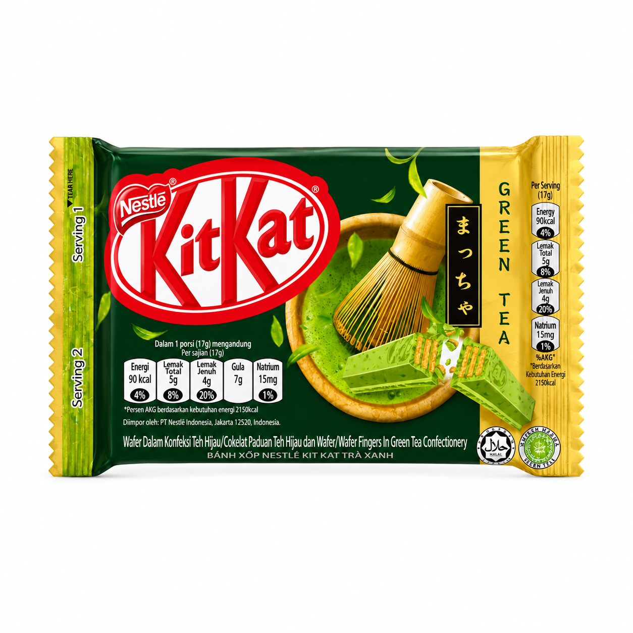 Bánh Xốp Phủ Trà Xanh KitKat Gói (Hộp 35g)