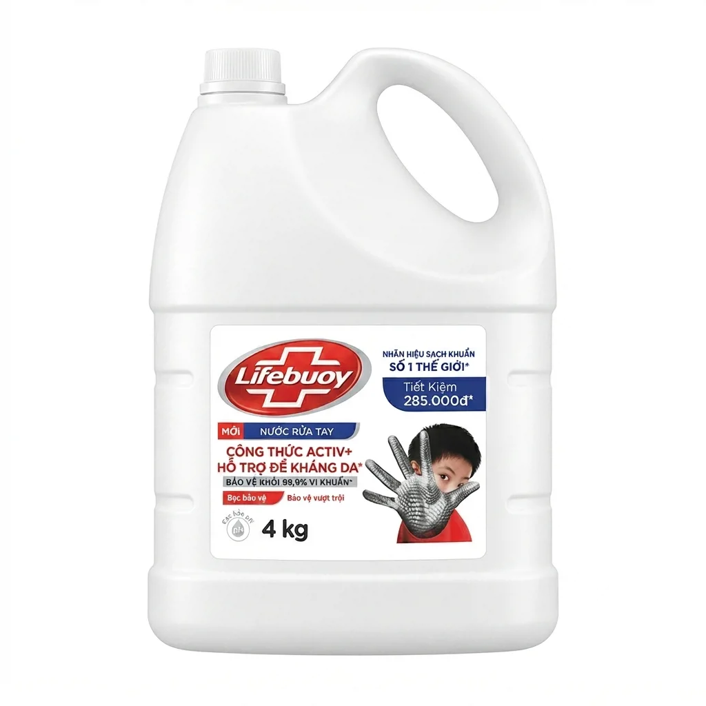 Nước Rửa Tay Lifebuoy Bảo Vệ Vượt Trội 4kg