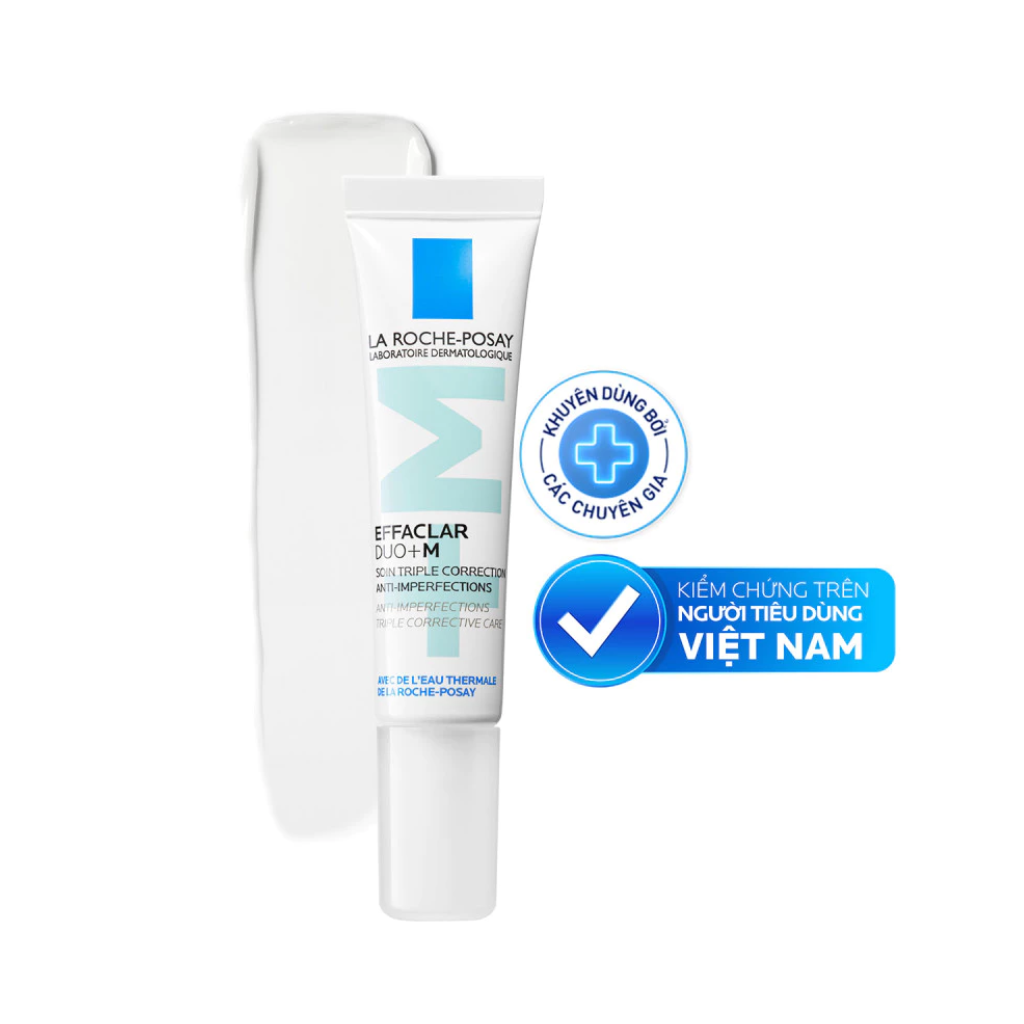 Kem dưỡng giảm mụn nhanh 8 giờ La Roche-Posay Effaclar Duo+M 15ml