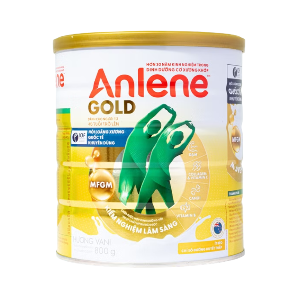 Sữa Bột Dinh Dưỡng Anlene Gold Cho Sức Khỏe Cơ Xương Khớp (Hộp 800g)