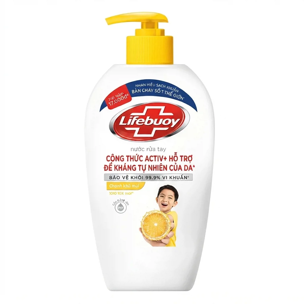 Nước Rửa Tay Lifebuoy Chanh Khử Mùi Diệt Khuẩn 450G