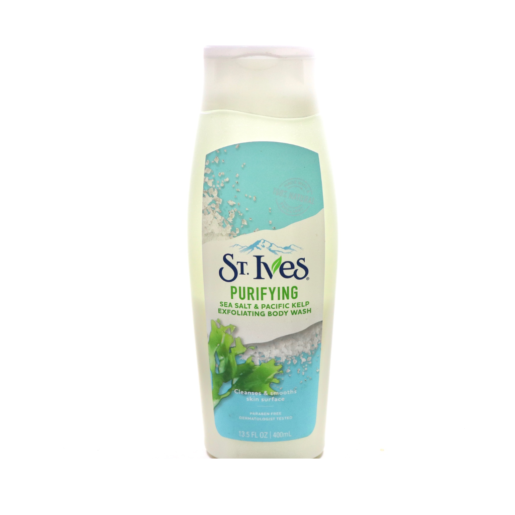 Sữa Tắm Tẩy Tế Bào Chết St. Ives Sea Salt & Pacific Kelp Purifying Exfoliating Body Wash Chiết Xuất Muối Biển