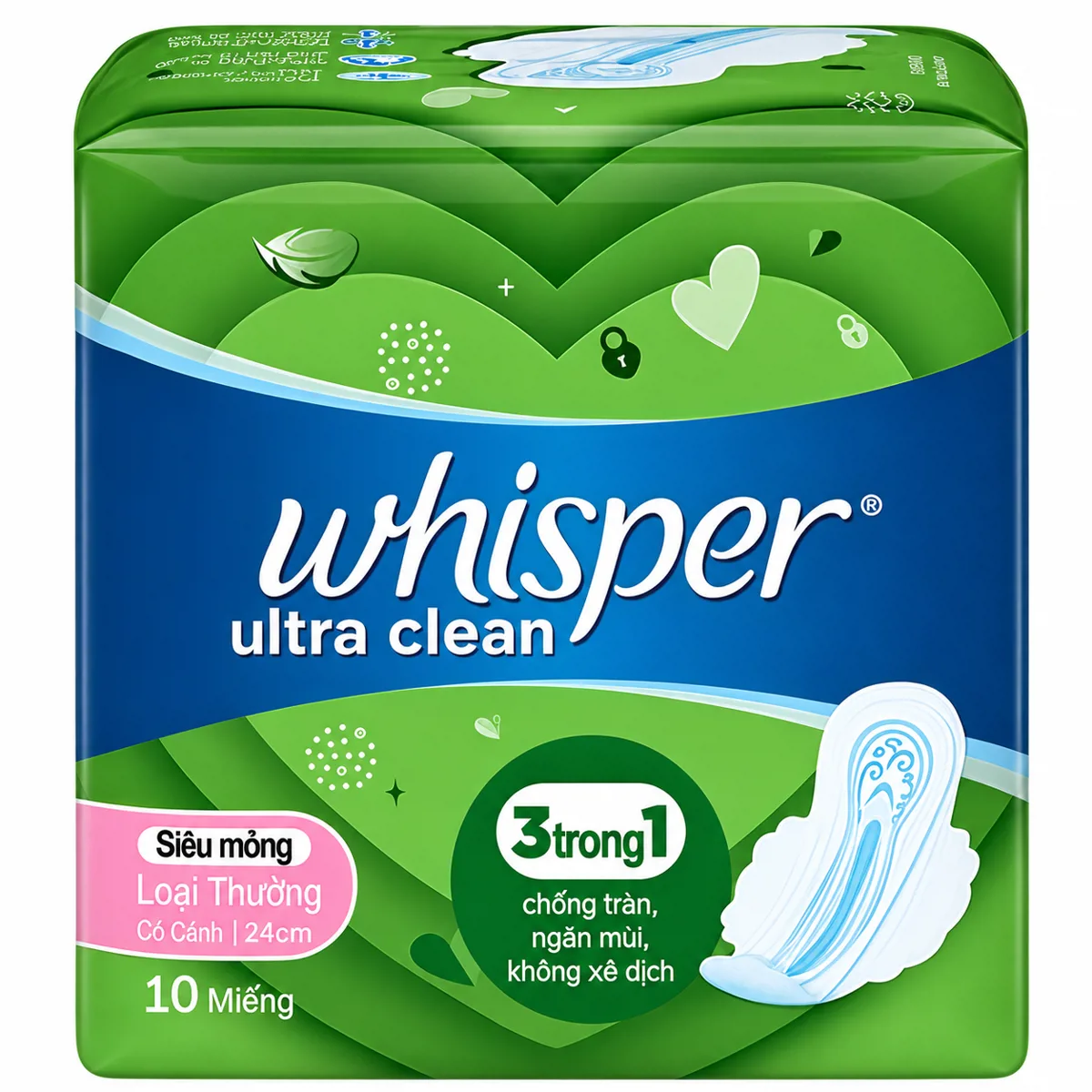 Băng Vệ Sinh Whisper Mỏng 10 Miếng