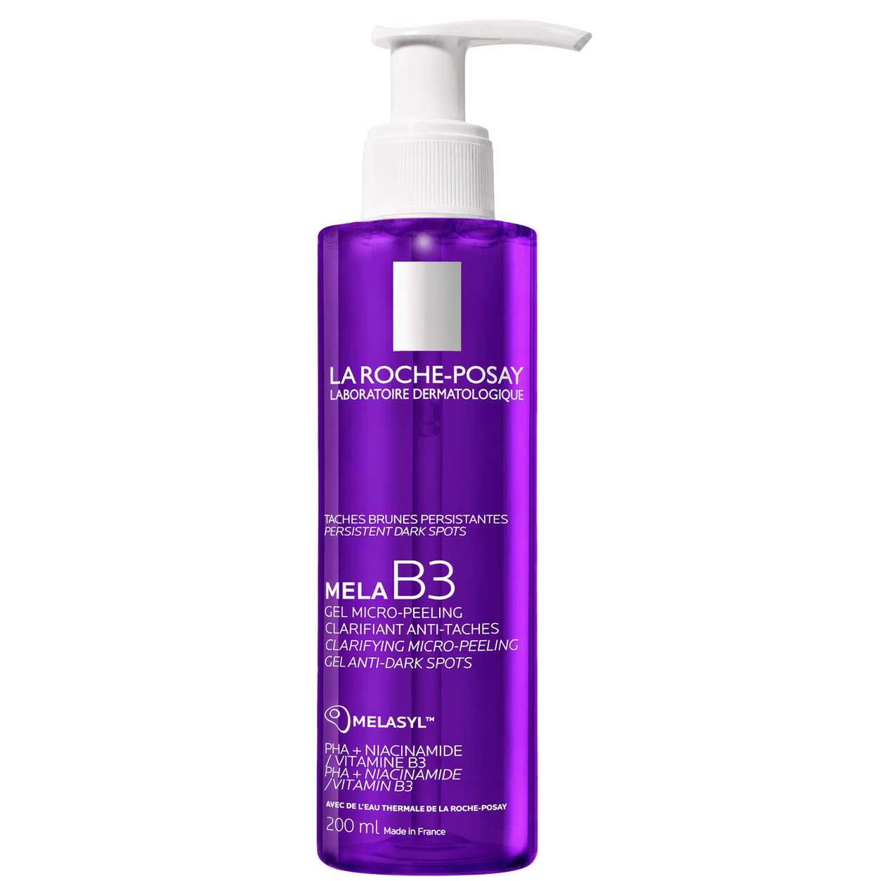 Sữa rửa mặt La Roche-Posay Mela B3 Gel Micro-Peeling Clarifying 200ml mờ thâm nám, dưỡng da sáng và đều màu