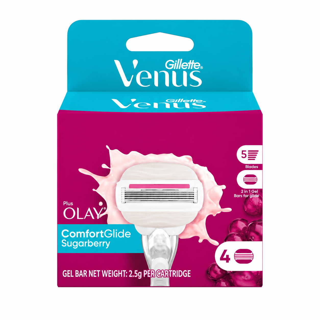 Lưỡi Dao Cạo Nữ Gillette Hương Olay Sugarberry (4 Lưỡi)
