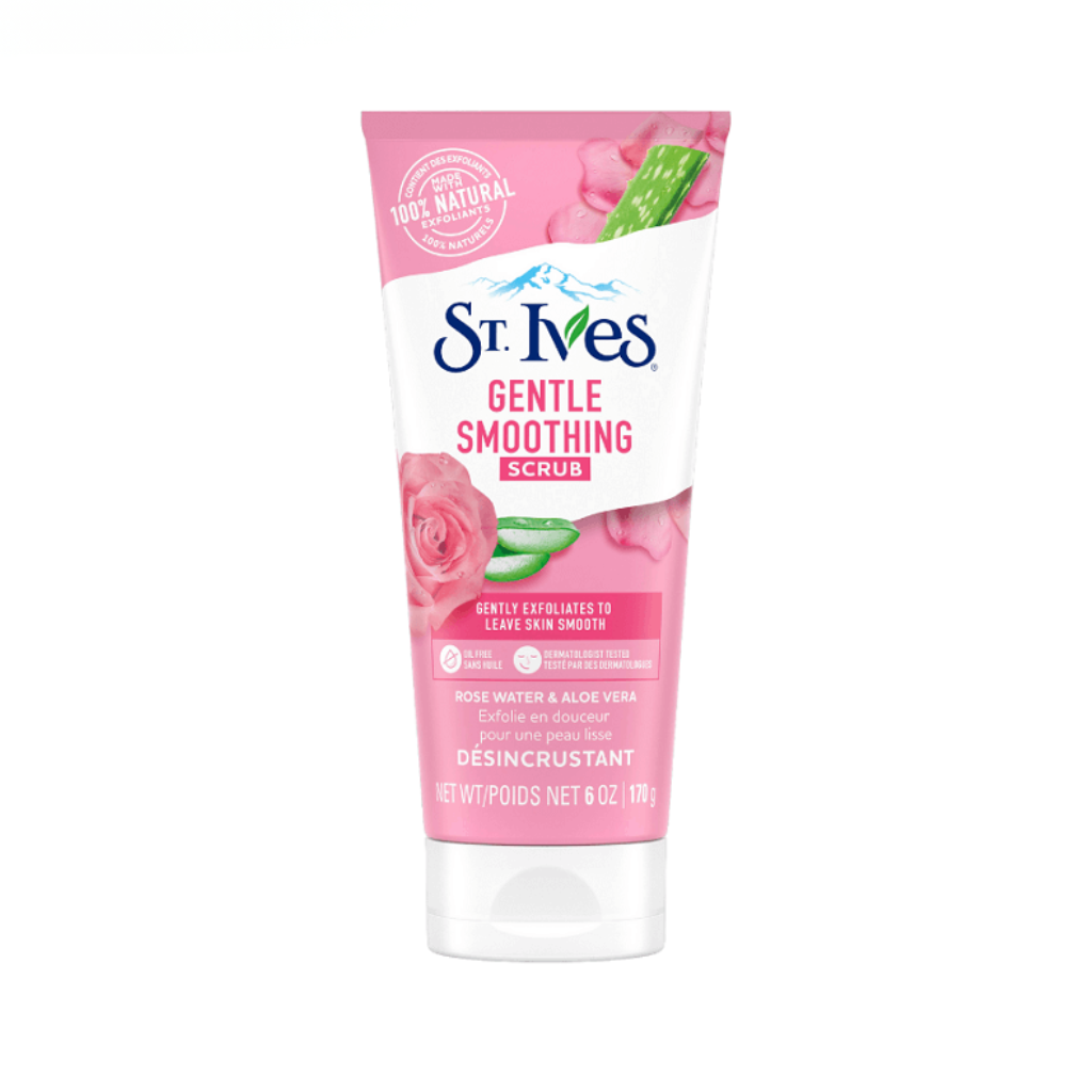 Sữa Rửa Mặt Có Hạt St.ives Gentle Smoothing Tẩy Tế Bào Chết Chiết Xuất Hoa Hồng Và Lô Hội 170g