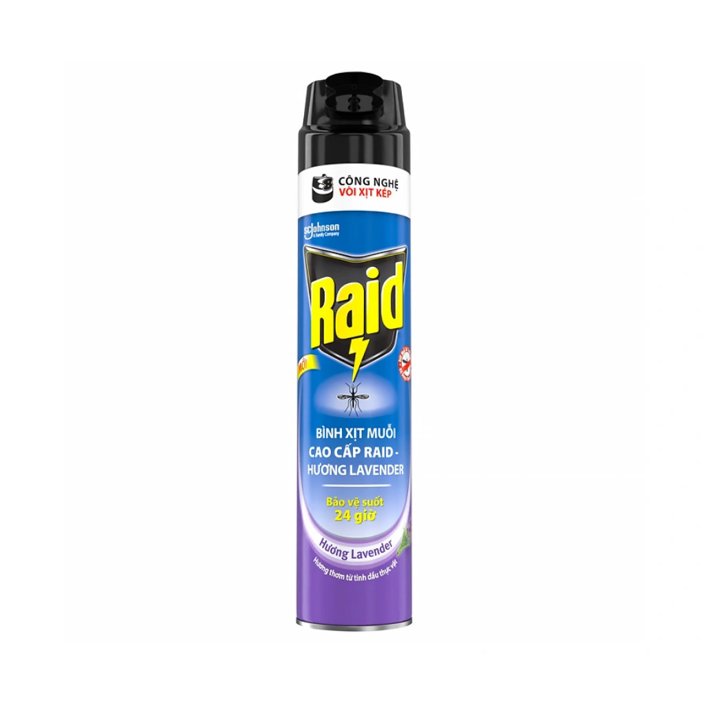 Bình Xịt Muỗi Raid Hương Lavender 520ml