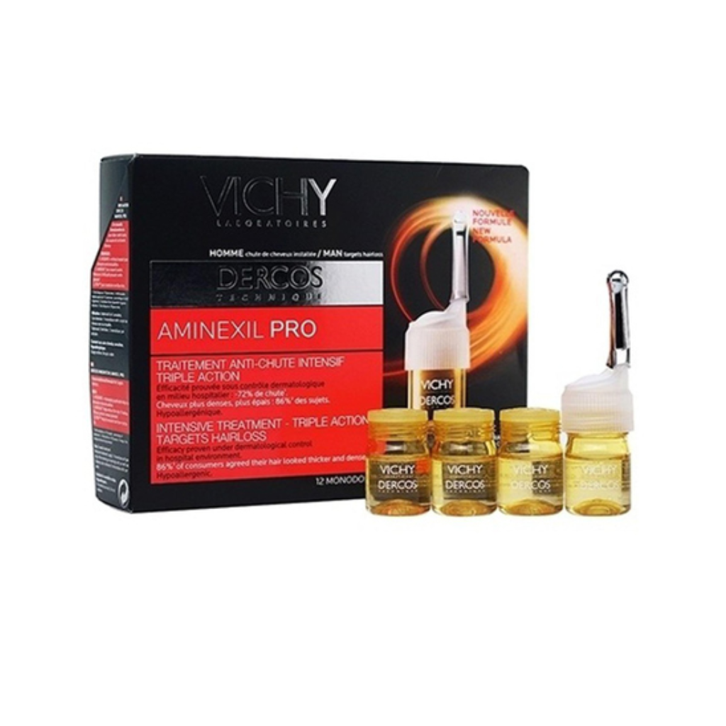 Tinh chất ngăn ngừa và giảm rụng tóc cho nam Vichy Dercos Aminexil Pro for Men 12x6ml