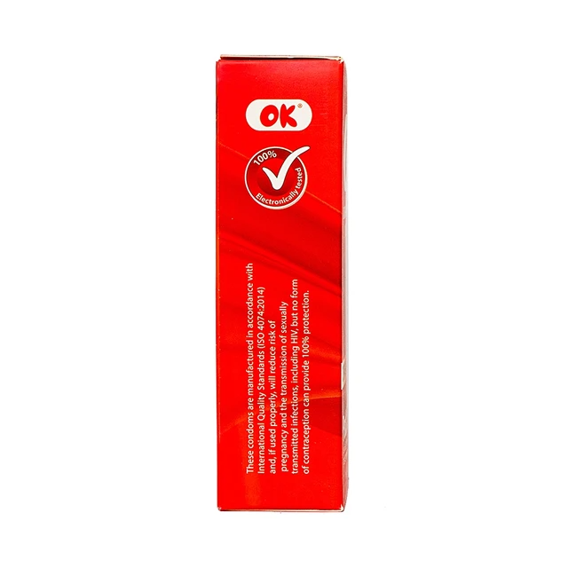 Bao cao su OK Original không mùi, bổ sung chất bôi trơn và không chứa chất diệt tinh trùng (12 cái)