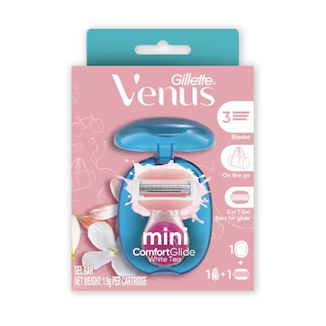 Dao Cạo Nữ Gillette Venus Hoa Trà Trắng Mini (1 Cán + 1 Lưỡi)