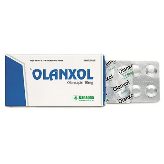 Viên nén Olanxol 10mg Danapha (Hộp 10 vỉ x 10 viên)
