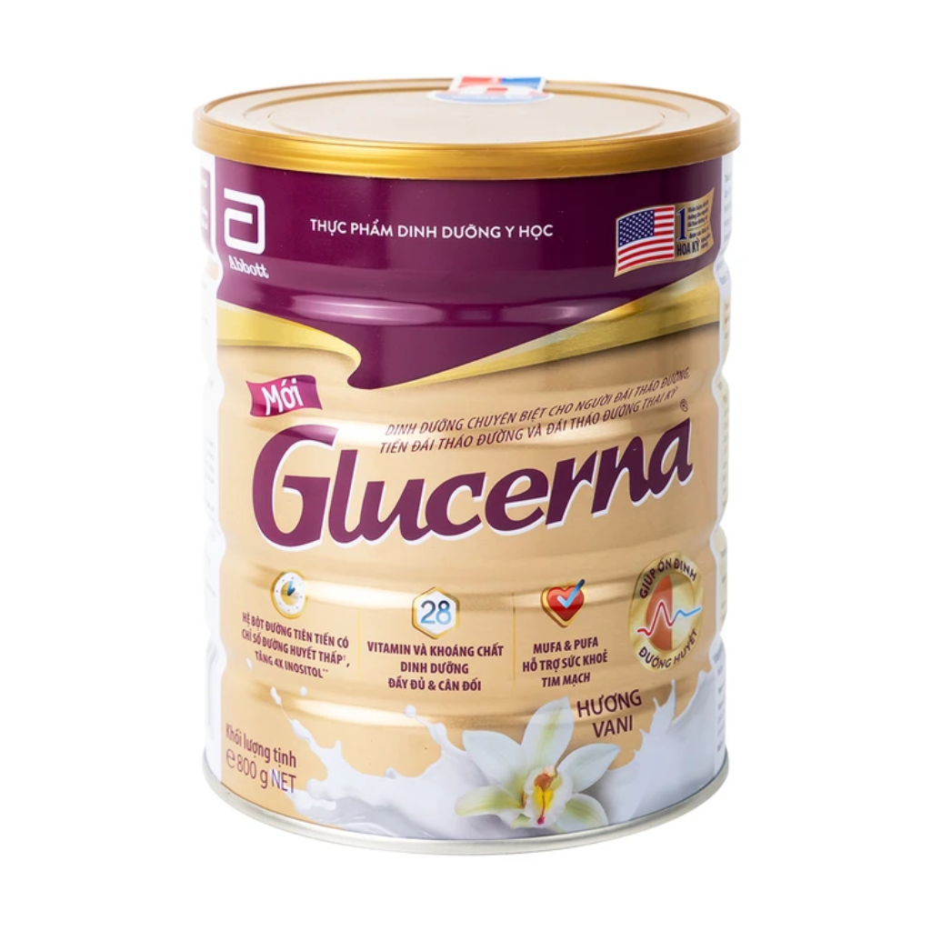 Sữa Bổ Sung Dinh Dưỡng Đặc Biệt Cho Người Đái Tháo Đường Glucerna Abbott (Hộp 800g)
