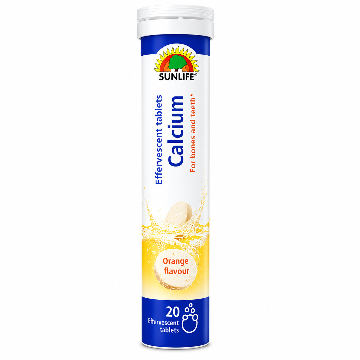 Viên Sủi Sunlife Calcium (Hộp 2 tuýp x 20 viên)