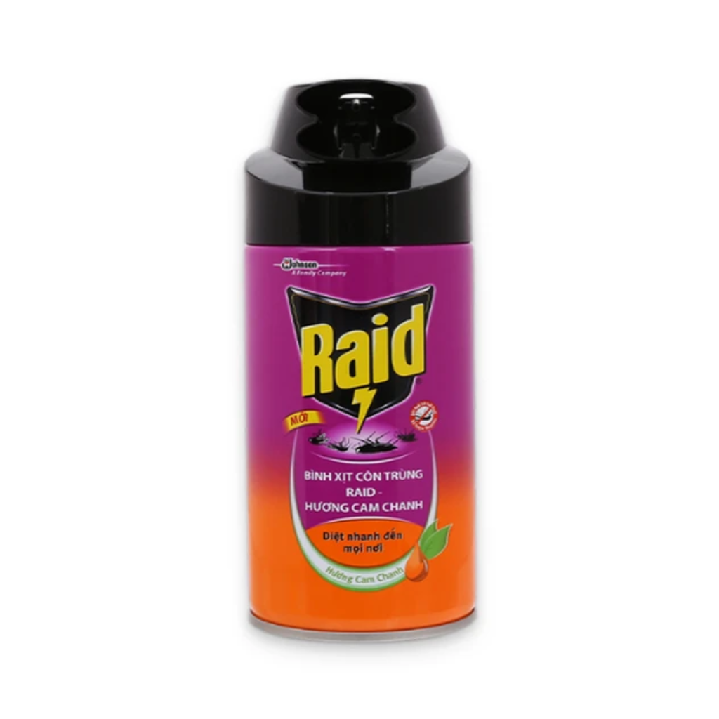 Bình Xịt Côn Trùng Raid Hương Cam Chanh 300ml