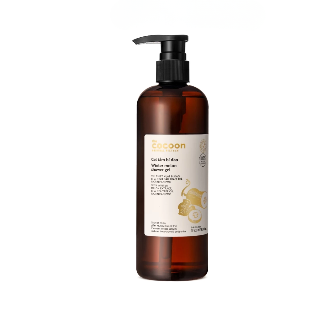 Gel tắm bí đao Cocoon giúp sạch bã nhờn, giảm mụn và mùi cơ thể 500ml
