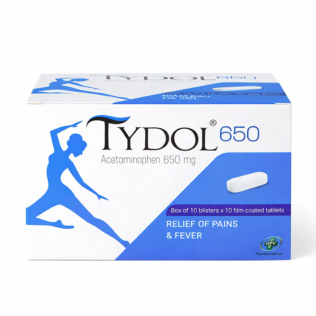 Tydol 650 OPV (Hộp 10 vỉ x 10 viên)