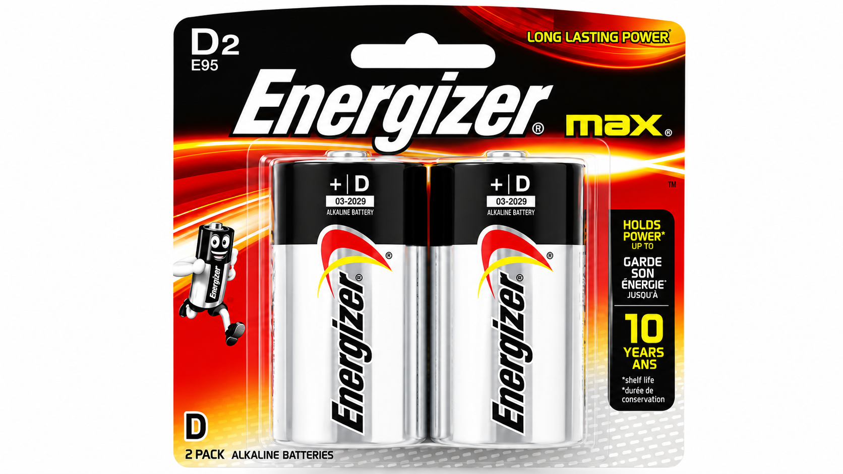 Pin Energizer Max E95 Bp2 D