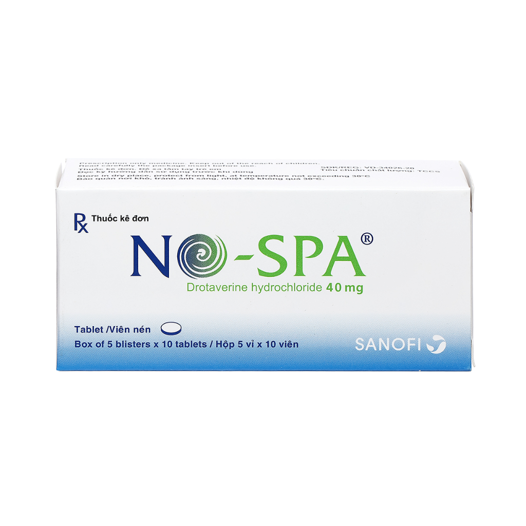 No-spa 40mg Sanofi (Hộp 5 vỉ x 10 viên)