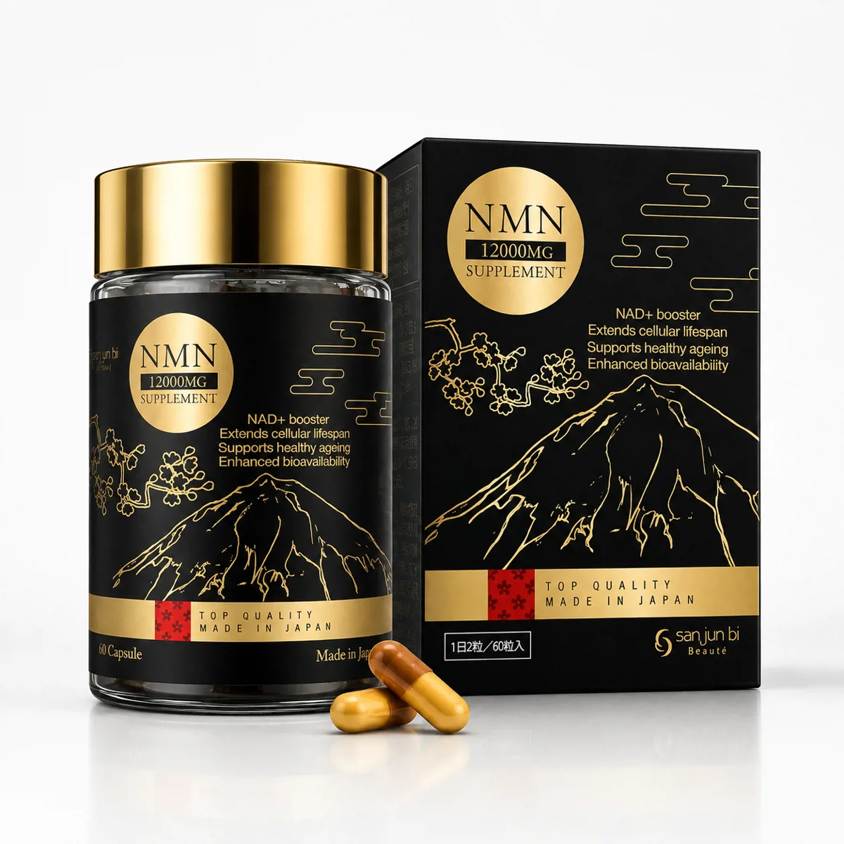 Viên Uống Trẻ Hoá Da Sanjunbi N.MN Supplement 12000+ (Hộp 60 viên)