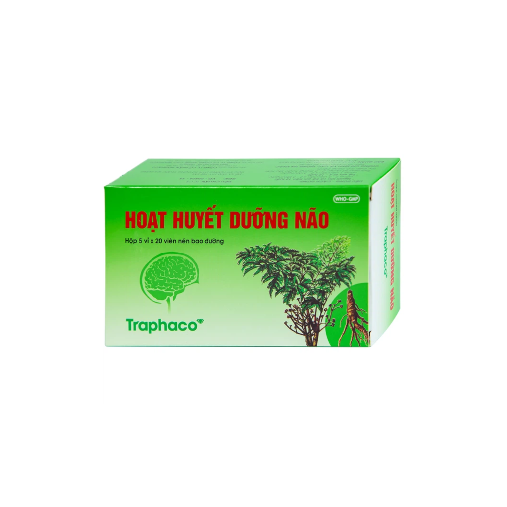 Hoạt Huyết Dưỡng Não Traphaco (Hộp 5 vỉ x 20 viên)