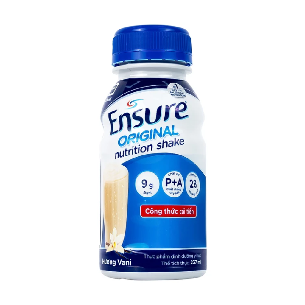 Sữa Bổ Sung Dinh Dưỡng Hỗ Trợ Tiêu Hóa Ensure Original Hương Vani (Chai 237ml)