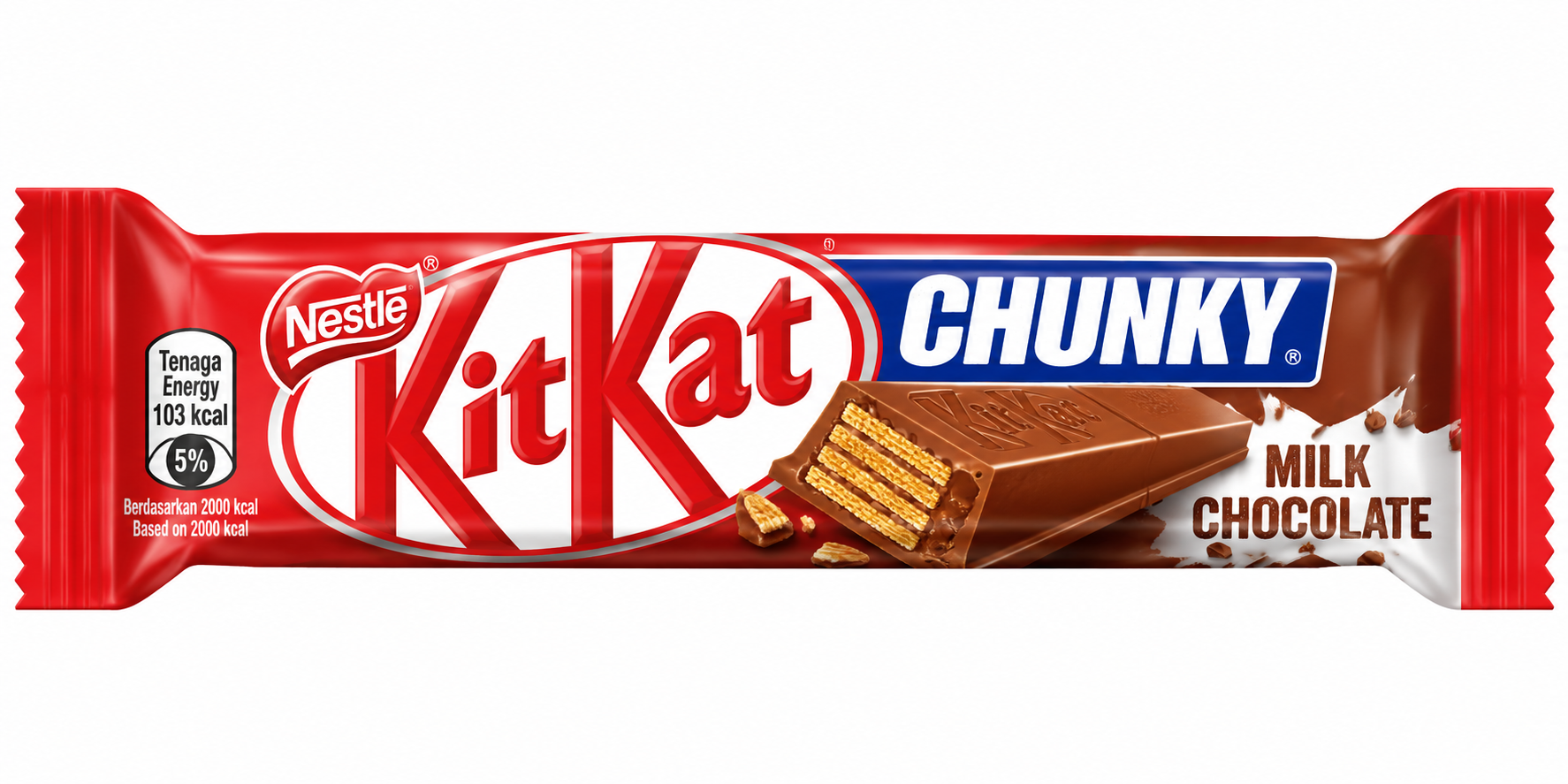 Bánh Xốp Phủ Socola KitKat Chunky Gói 38g