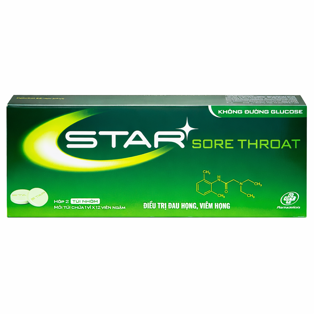 Star Sore Throat OPV (Hộp 2 vỉ x 12 viên)