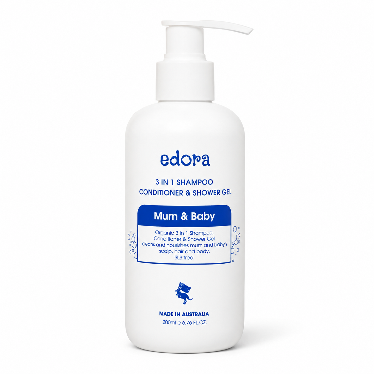 Dầu Gội, Dầu Xả Và Sữa Tắm Edora 3 Trong 1 (Chai 200ml)
