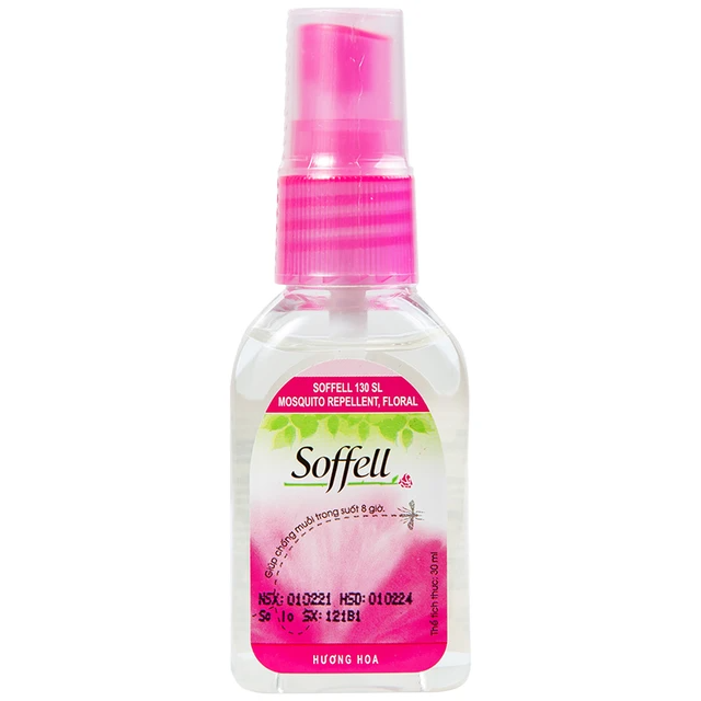 Xịt xua muỗi Soffell hương hoa giúp chống muỗi trong suốt 8 giờ (Chai 30ml)